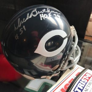 Signed Dick Butkus mini helmet with COA